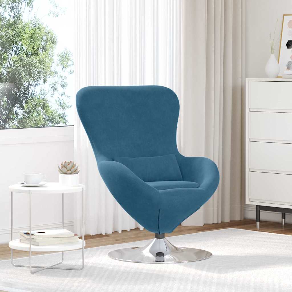 Poltrona uovo Blu 63 x 73 x 90 cm Velluto