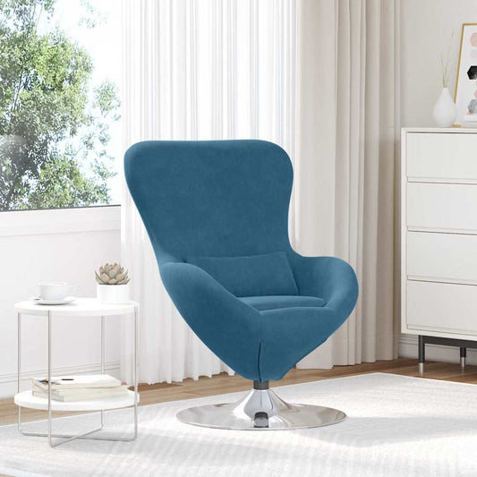Poltrona uovo Blu 63 x 73 x 90 cm Velluto
