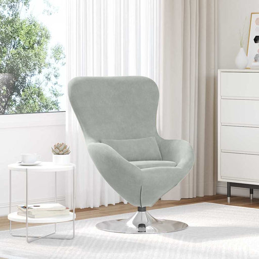 Poltrona uovo Grigio chiaro 63 x 73 x 90 cm Velluto