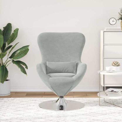 Poltrona uovo Grigio chiaro 63 x 73 x 90 cm Velluto