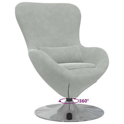 Poltrona uovo Grigio chiaro 63 x 73 x 90 cm Velluto