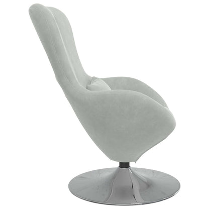Poltrona uovo Grigio chiaro 63 x 73 x 90 cm Velluto