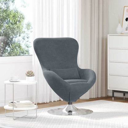 Poltrona uovo Grigio scuro 63 x 73 x 90 cm Velluto