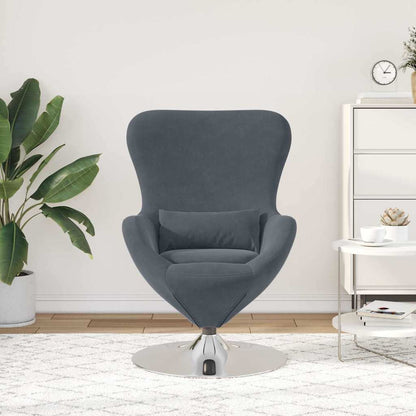 Poltrona uovo Grigio scuro 63 x 73 x 90 cm Velluto