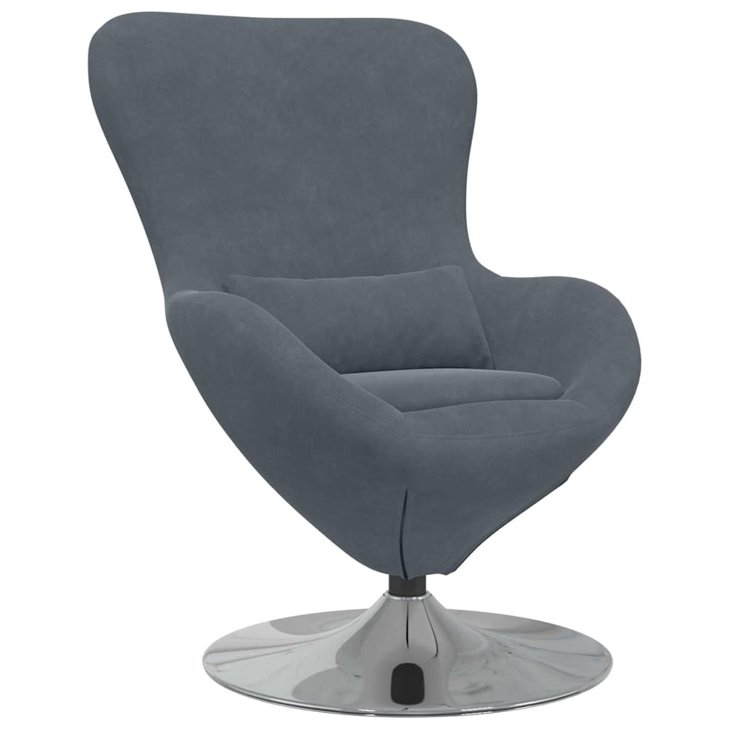 Poltrona uovo Grigio scuro 63 x 73 x 90 cm Velluto