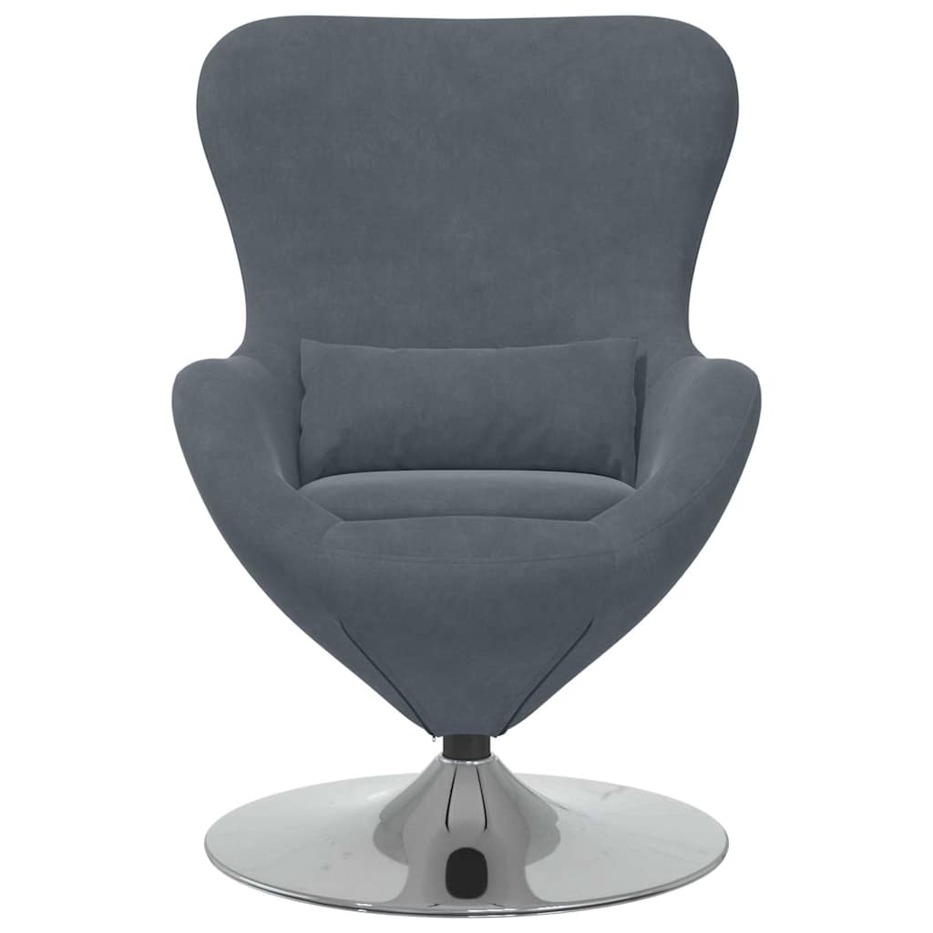 Poltrona uovo Grigio scuro 63 x 73 x 90 cm Velluto