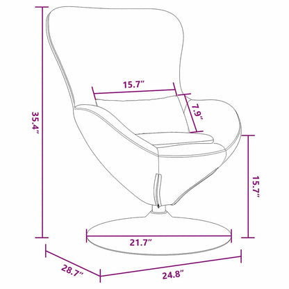 Poltrona uovo Grigio scuro 63 x 73 x 90 cm Velluto