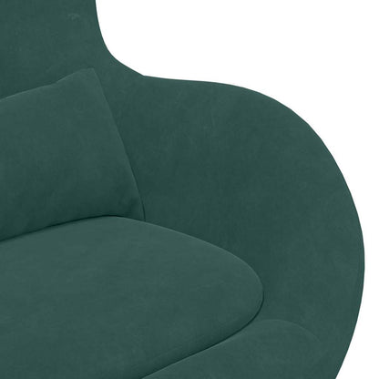 Poltrona uovo Verde scuro 63 x 73 x 90 cm Velluto