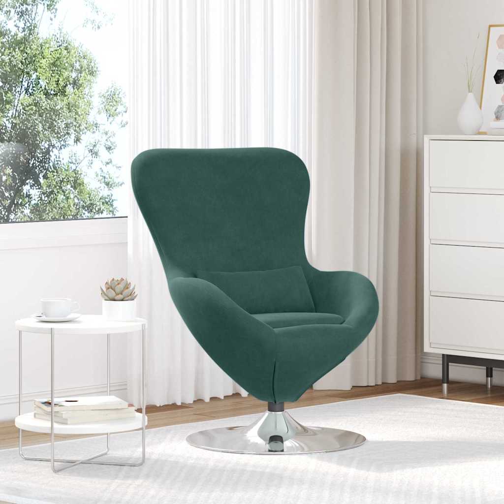 Poltrona uovo Verde scuro 63 x 73 x 90 cm Velluto