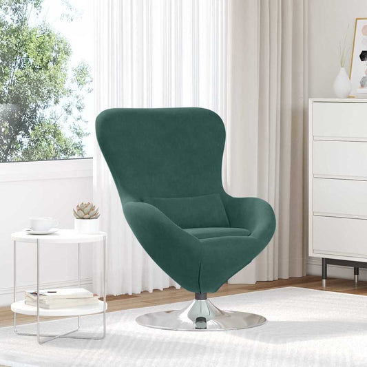 Poltrona uovo Verde scuro 63 x 73 x 90 cm Velluto
