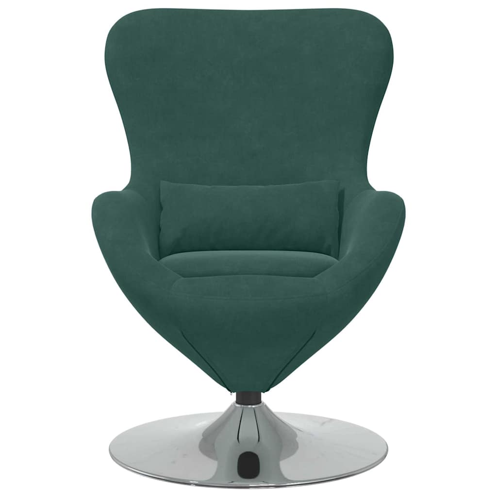 Poltrona uovo Verde scuro 63 x 73 x 90 cm Velluto