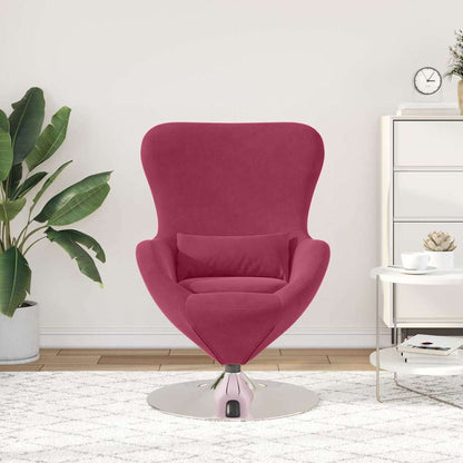 Poltrona uovo Rosso vino 63 x 73 x 90 cm Velluto