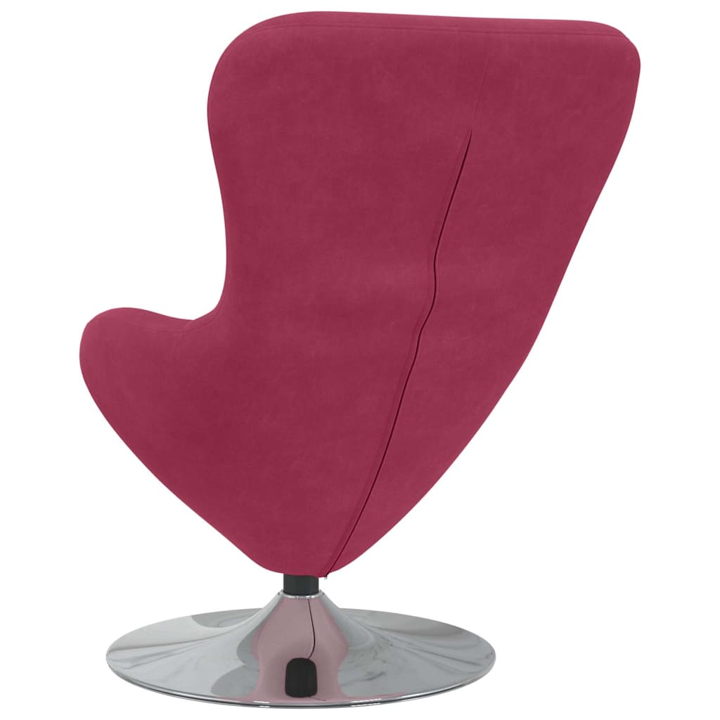 Poltrona uovo Rosso Vino 63 x 73 x 90 cm Velluto