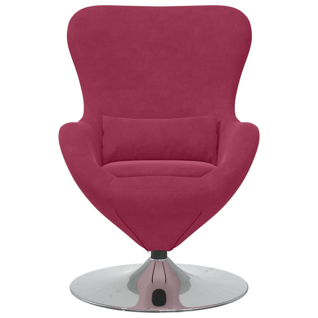 Poltrona uovo Rosso Vino 63 x 73 x 90 cm Velluto