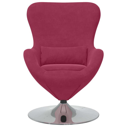 Poltrona uovo Rosso Vino 63 x 73 x 90 cm Velluto