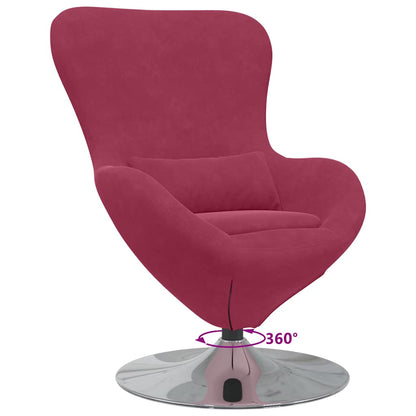 Poltrona uovo Rosso Vino 63 x 73 x 90 cm Velluto