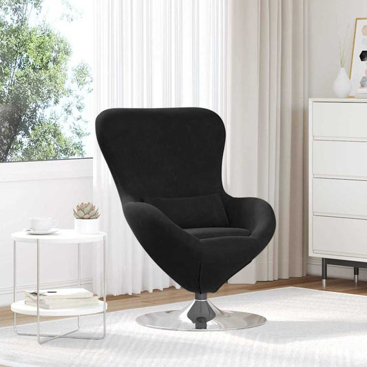 Poltrona uovo Nero 63 x 73 x 90 cm Velluto