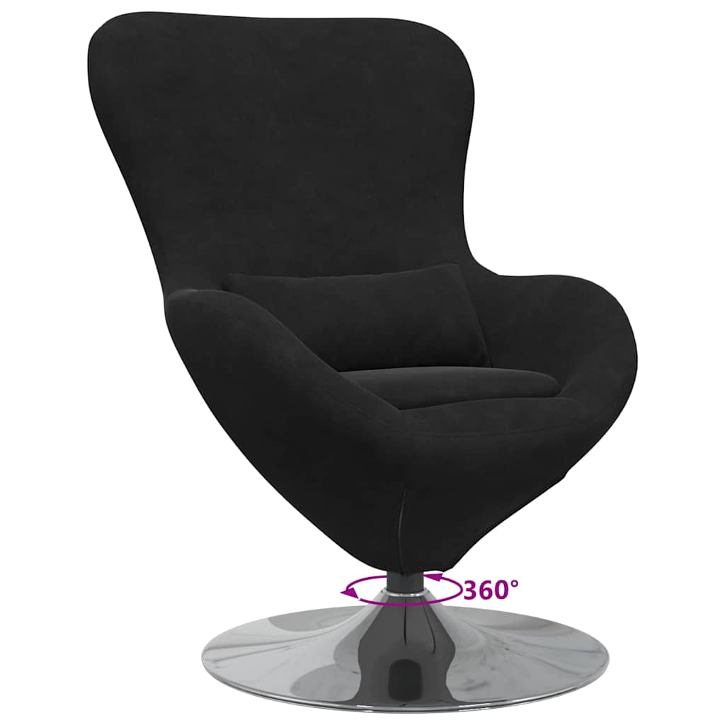 Poltrona uovo Nero 63 x 73 x 90 cm Velluto
