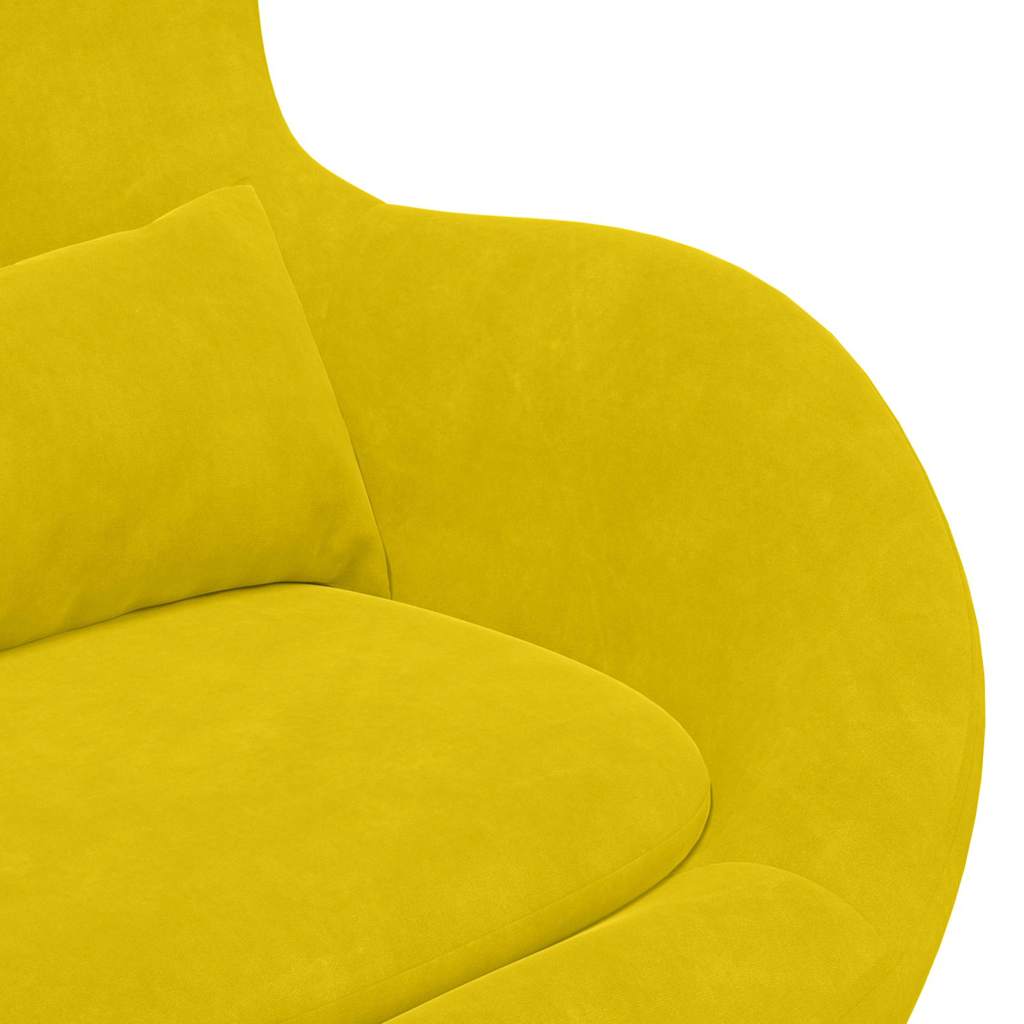 Poltrona uovo Giallo 63 x 73 x 90 cm Velluto