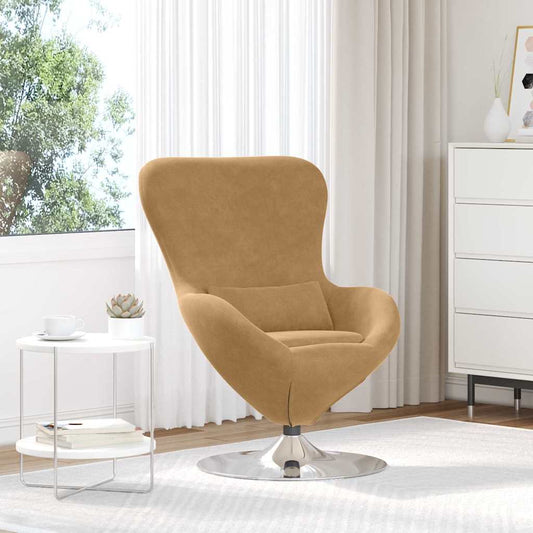 Poltrona uovo Marrone chiaro 63 x 73 x 90 cm Velluto