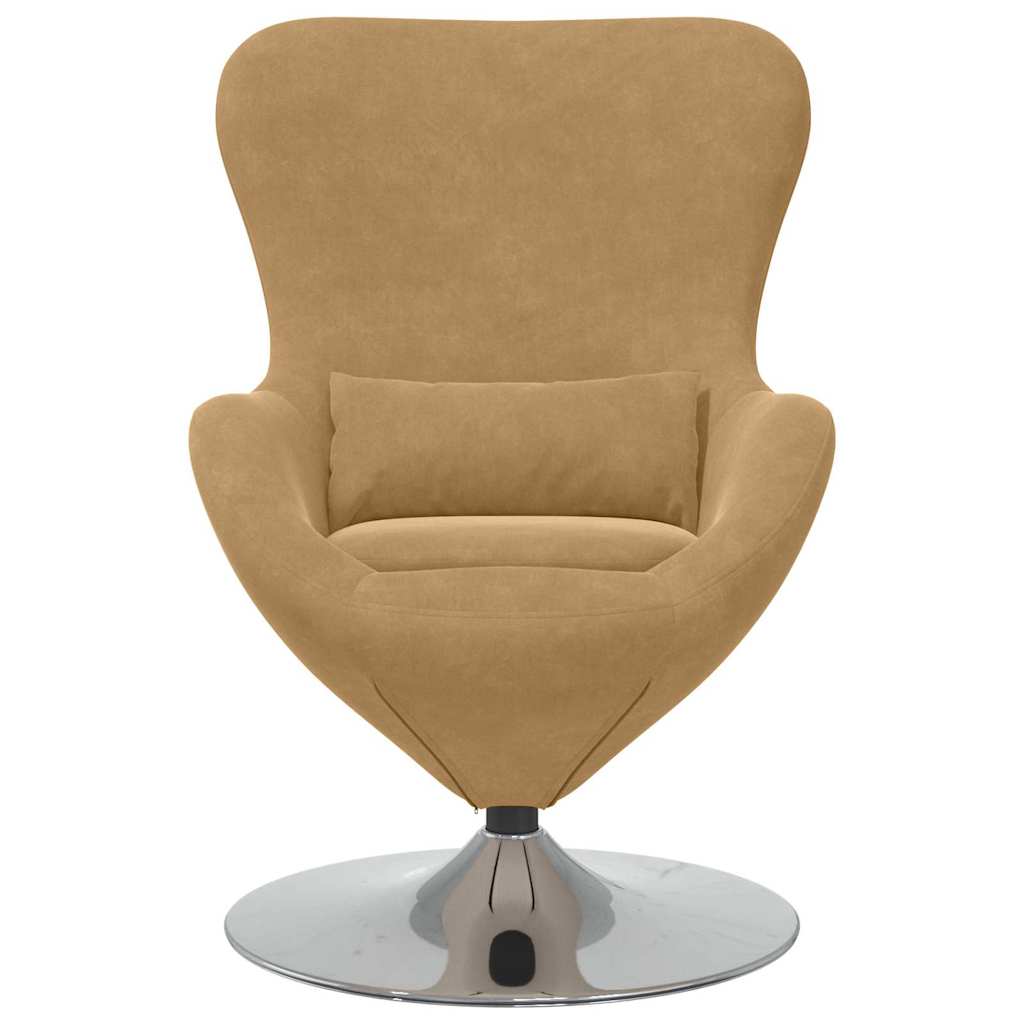 Poltrona uovo Marrone chiaro 63 x 73 x 90 cm Velluto