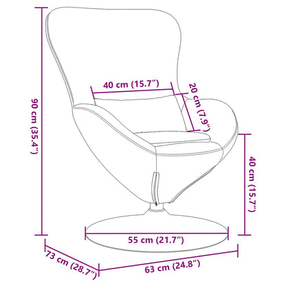 Poltrona uovo Crema 63 x 73 x 90 cm Velluto