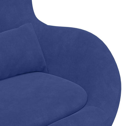 Poltrona uovo Blu Polizia 63 x 73 x 90 cm Velluto