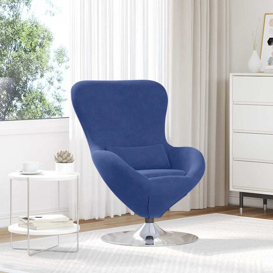 Poltrona uovo Blu Polizia 63 x 73 x 90 cm Velluto