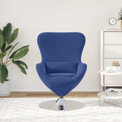 Poltrona uovo Blu Polizia 63 x 73 x 90 cm Velluto