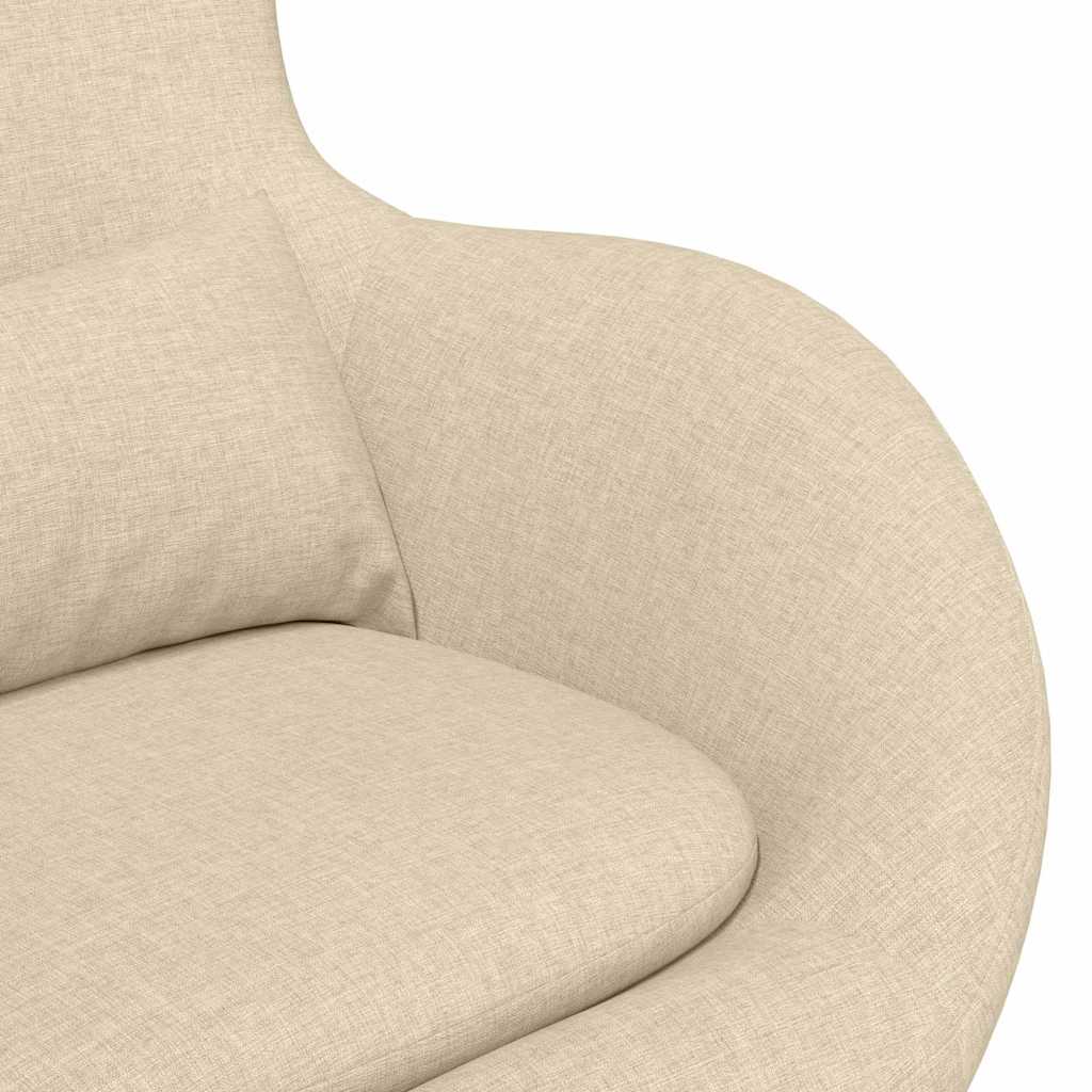 Poltrona uovo Crema Tessuto