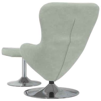 Poltrona uovo 2 pcs Grigio chiaro 63 x 73 x 90 cm Velluto