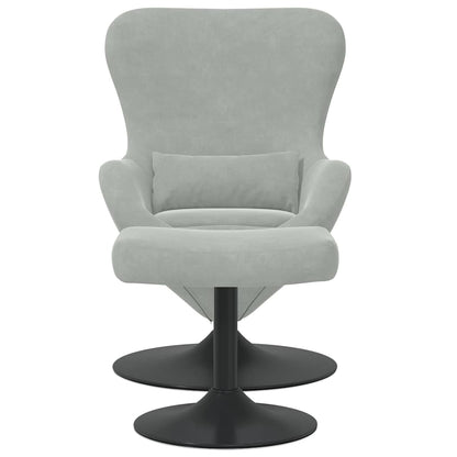 Poltrona uovo 2 pcs Grigio chiaro 63 x 73 x 90 cm Velluto
