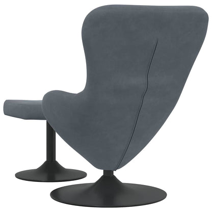 Poltrona uovo 2 pcs Grigio scuro 63 x 73 x 90 cm Velluto