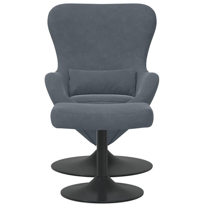 Poltrona uovo 2 pcs Grigio scuro 63 x 73 x 90 cm Velluto
