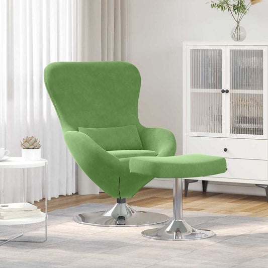Poltrona uovo 2 pcs Verde chiaro 63 x 73 x 90 cm Velluto