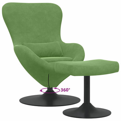 Poltrona uovo 2 pcs Verde chiaro 63 x 73 x 90 cm Velluto