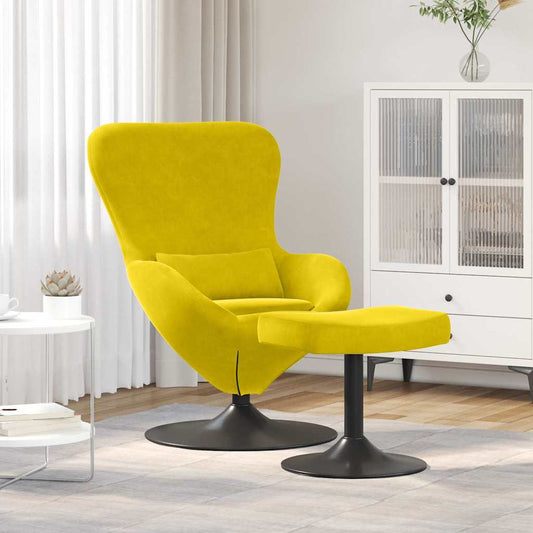 Poltrona uovo 2 pcs Giallo 63 x 73 x 90 cm Velluto