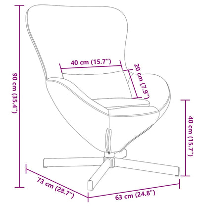 Poltrona uovo Blu 63 x 73 x 90 cm Velluto