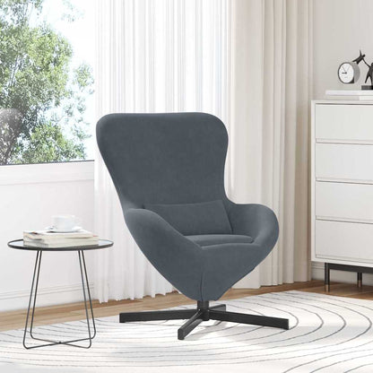 Poltrona uovo Grigio scuro Velluto