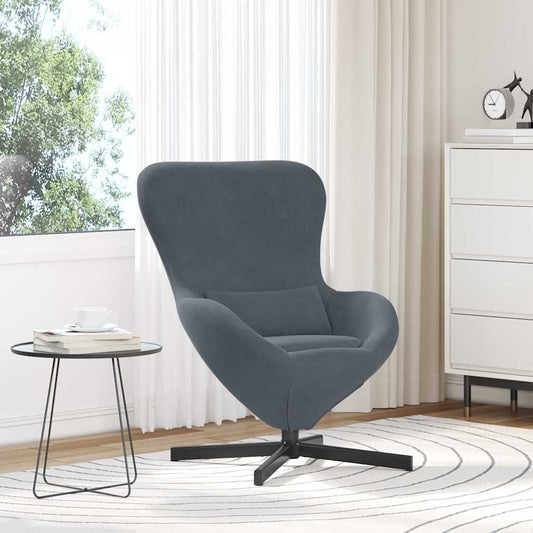 Poltrona uovo Grigio scuro Velluto