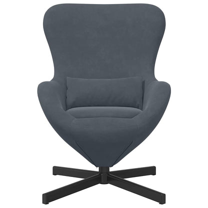 Poltrona uovo Grigio scuro Velluto
