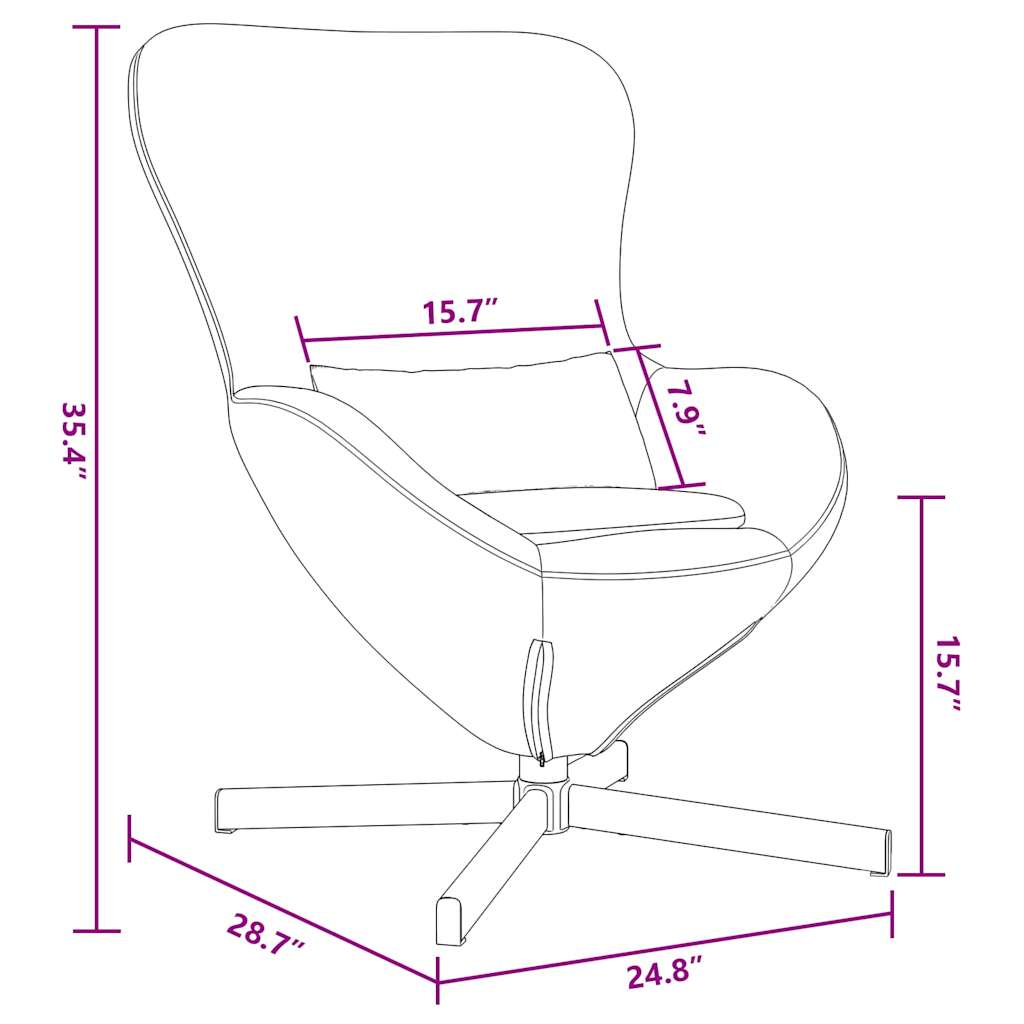 Poltrona uovo Grigio scuro Velluto