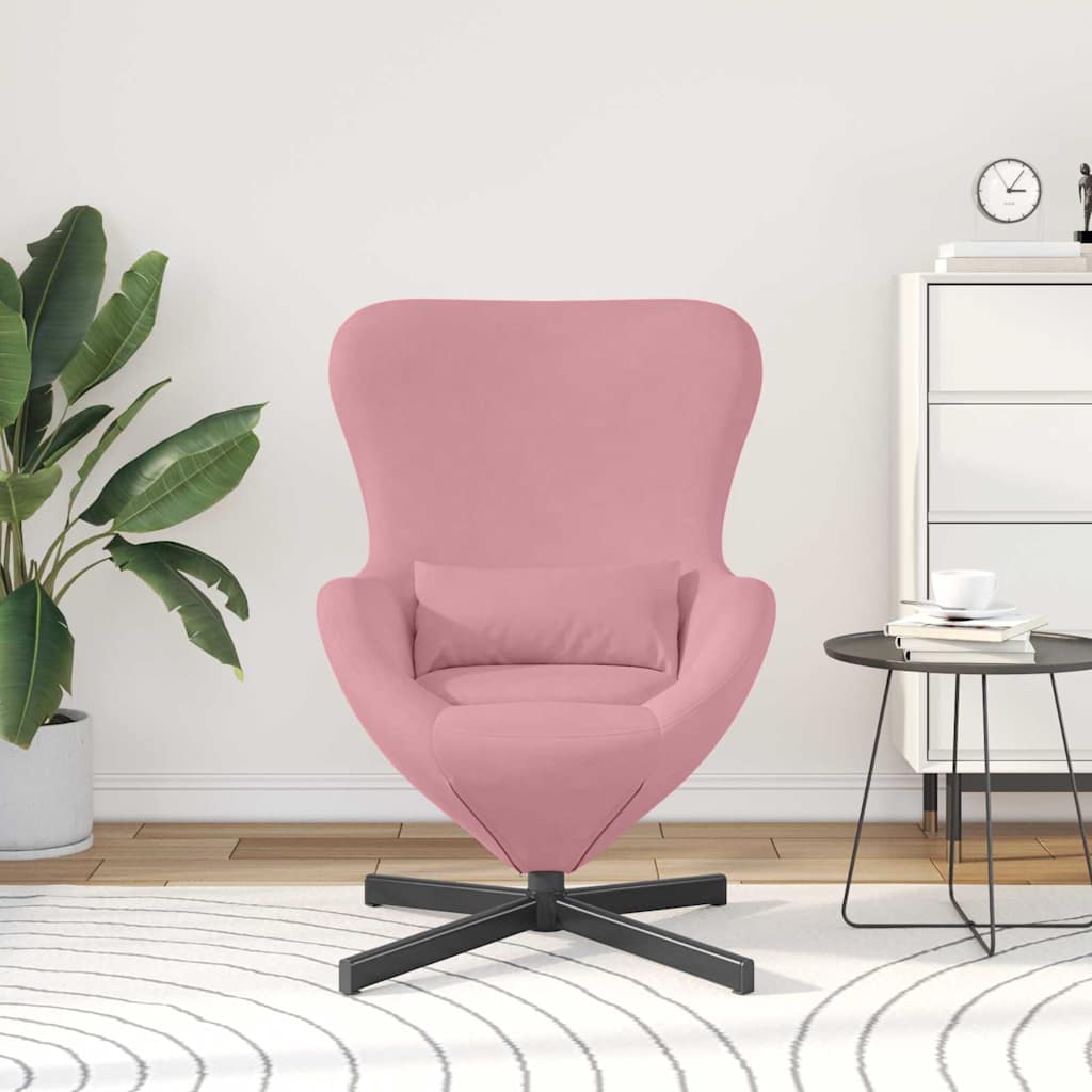 Poltrona uovo Rosa Velluto