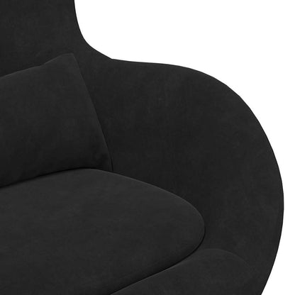 Poltrona uovo Nero 63 x 73 x 90 cm Velluto