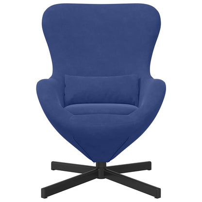 Poltrona uovo Blu Polizia Velluto
