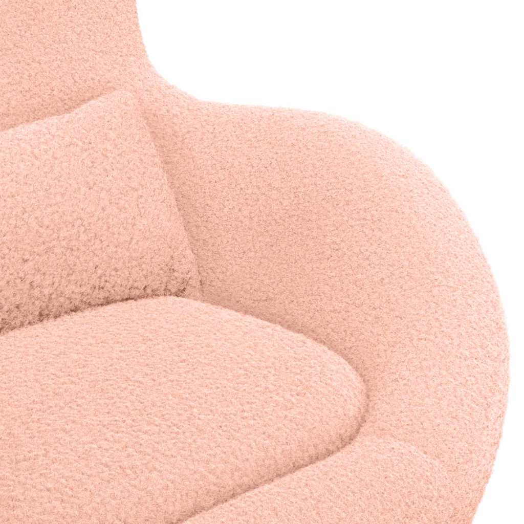 Poltrona uovo Rosa Tessuto simile alla lana ricci