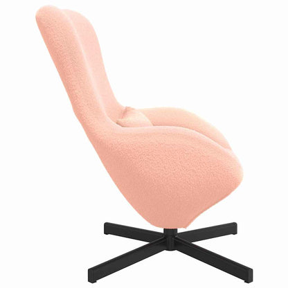 Poltrona uovo Rosa Tessuto simile alla lana ricci