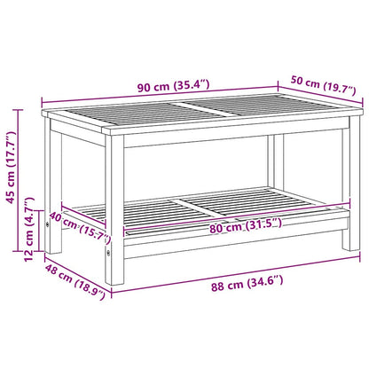 Tavolo laterale Olio Naturale 90 x 50 x 45 cm | homemem39