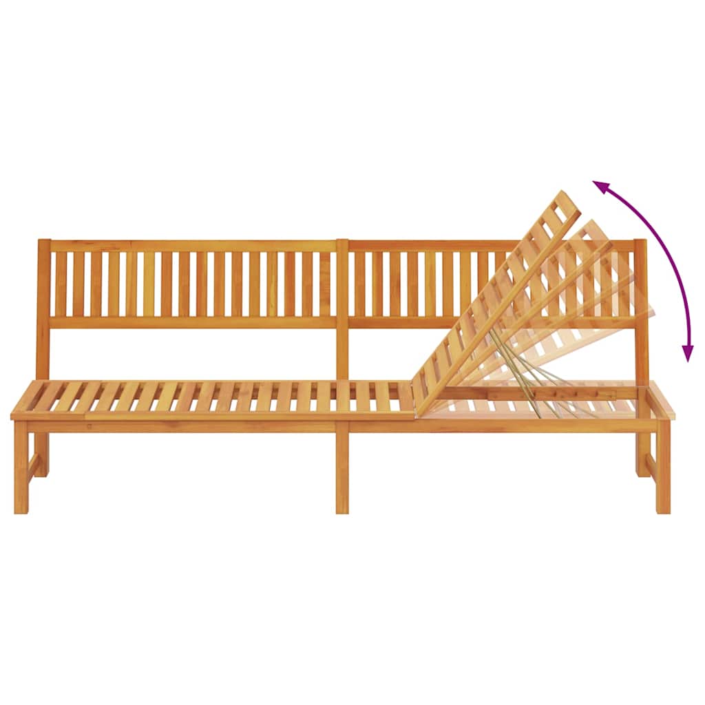 Lettino da sole 1-persona Marrone 200 x 57 x 75cm
