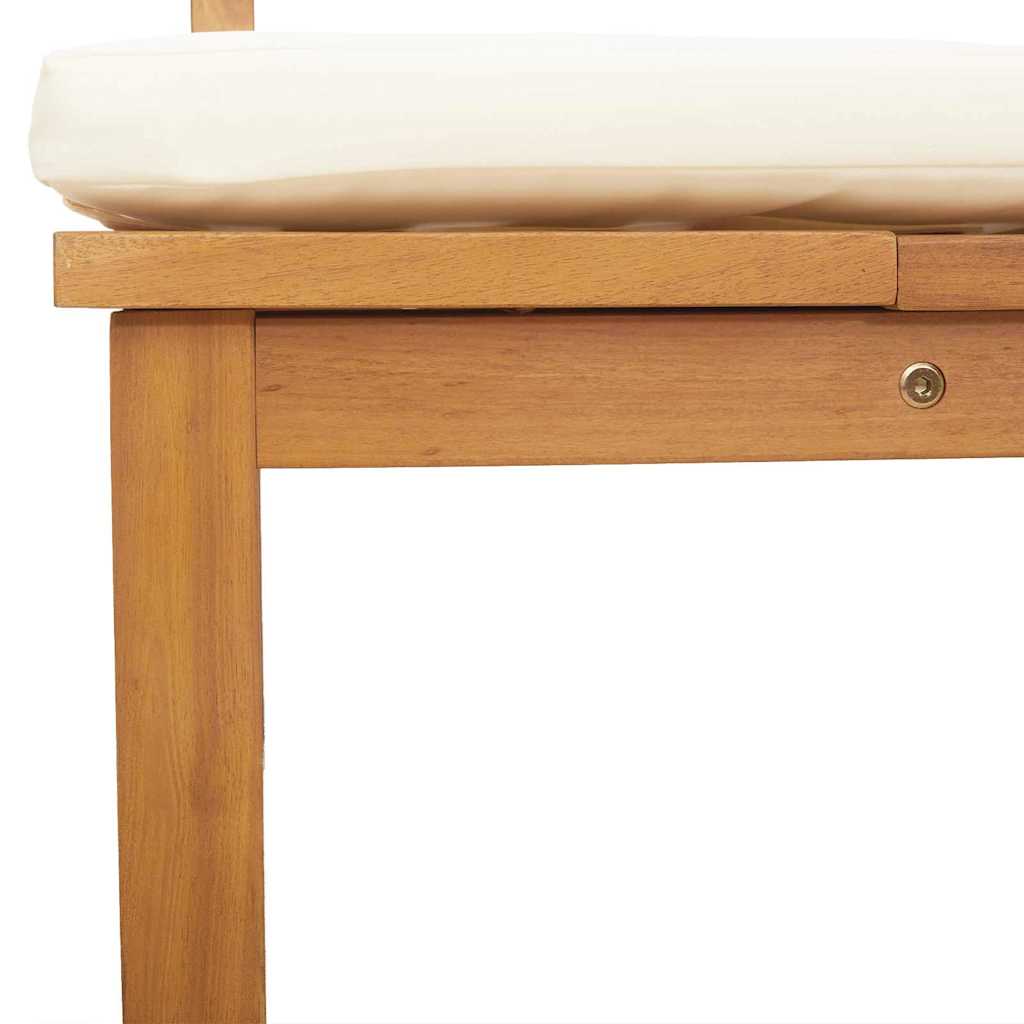 Lettino da sole con cuscino 1-persona Marrone 200 x 57 x 75cm